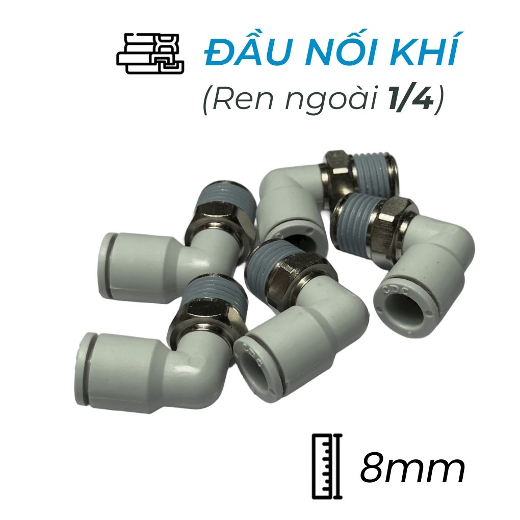 Đầu Nối Nhanh Cong Phi 8 Ren 1/4 CDC MPL 0802N-W Giá Rẻ