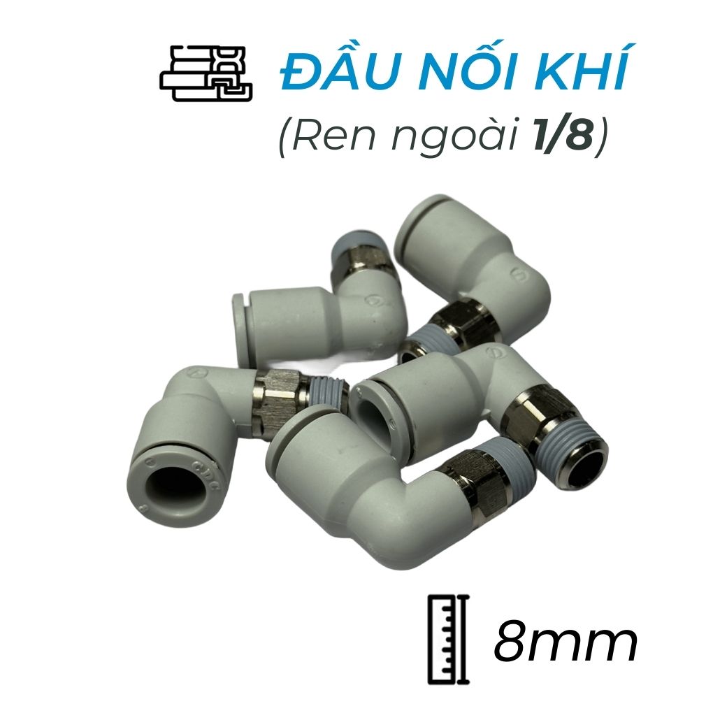 Đầu Nối Nhanh Cong Phi 8 Ren 1/8 CDC MPL 0801N-W Rẻ Nhất