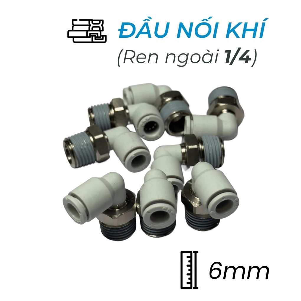Đầu Nối Nhanh Cong Phi 6 Ren 1/4 CDC MPL 0602N-W Rẻ 2025