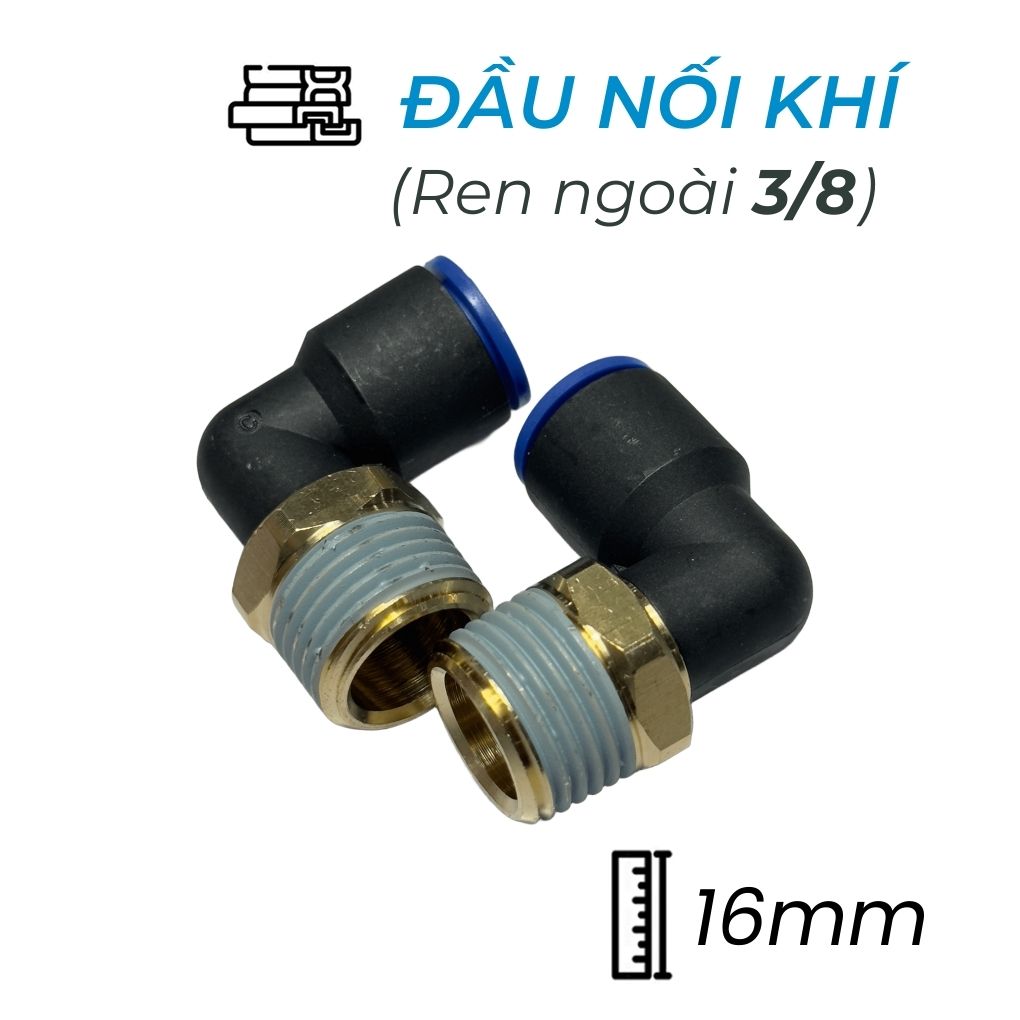 Đầu Nối Nhanh Cong Phi 16 Ren 3/8 CDC MPL 1603 Rẻ Nhất