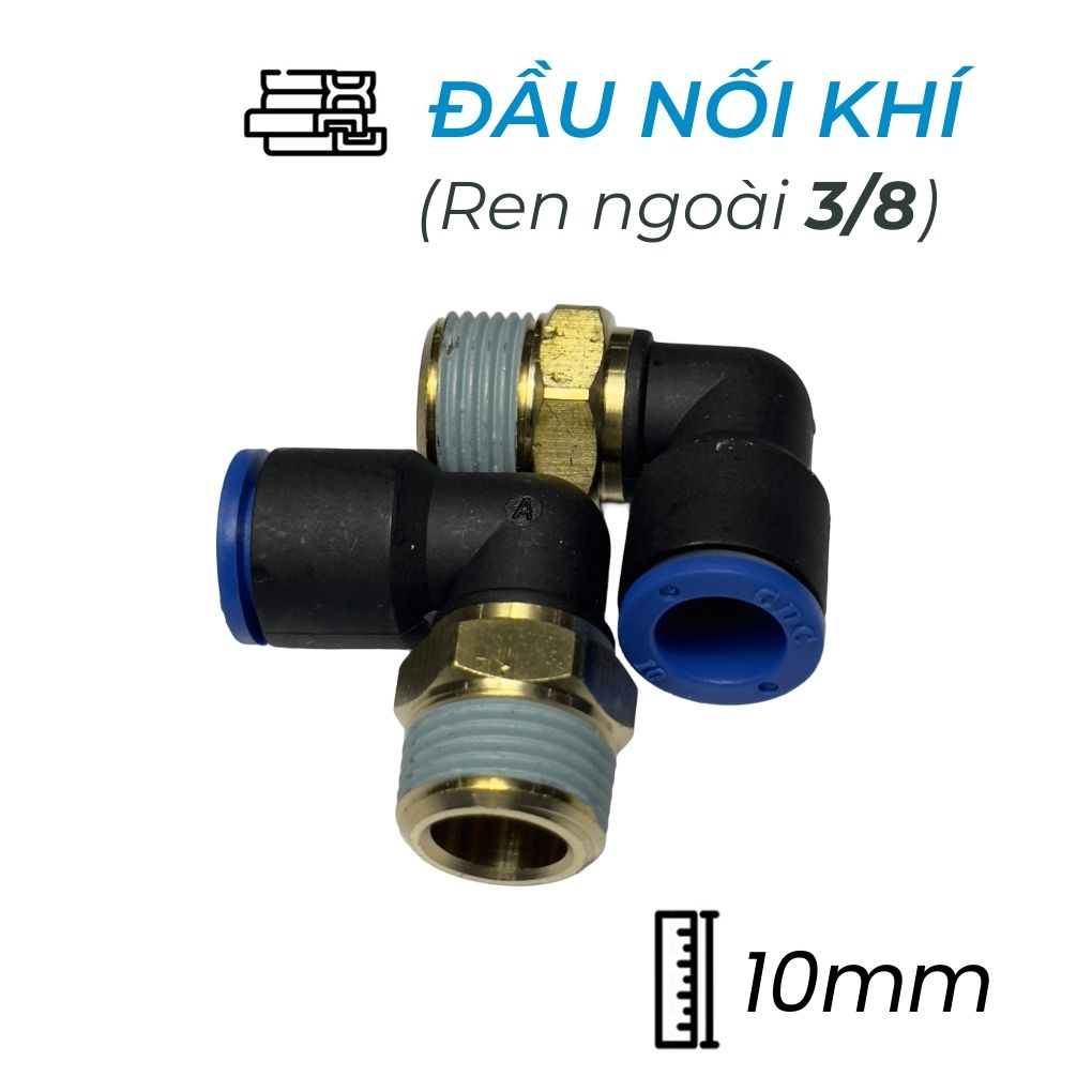 Đầu Nối Nhanh Cong Phi 10 Ren 3/8 CDC MPL 1003 Rẻ 2025