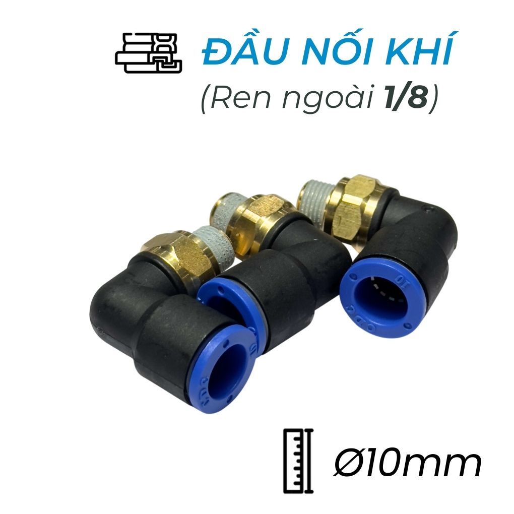 Đầu Nối Nhanh Cong Phi 10 Ren 1/8 CDC MPL 1001 Bền Nhất