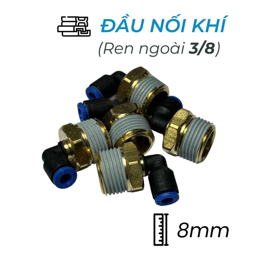 Đầu Nối Nhanh Cong Phi 8 Ren 3/8 CDC MPL 0803 Rẻ Nhất