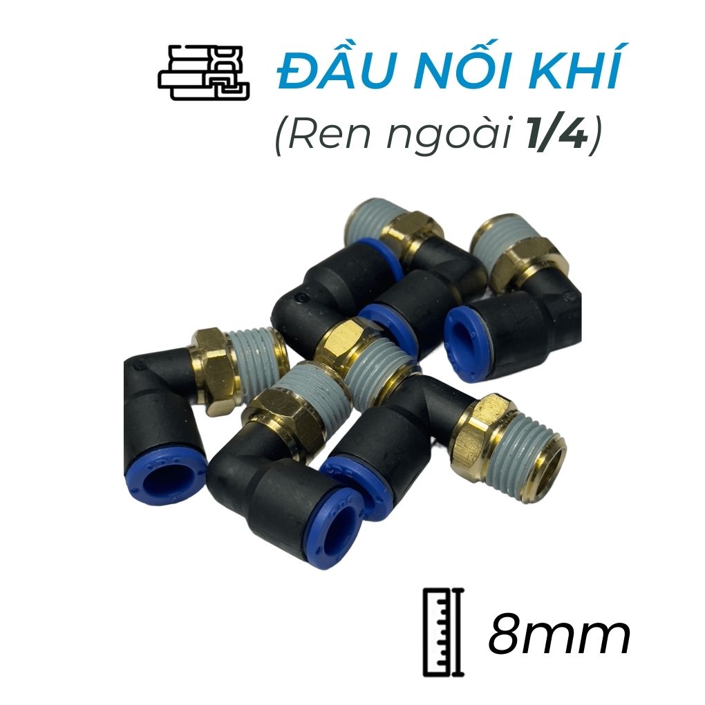 Đầu Nối Nhanh Cong Phi 8 Ren 1/4 CDC MPL 0802 Giá Rẻ