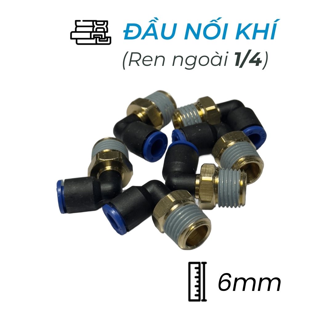 Đầu Nối Nhanh Cong Phi 6 Ren 1/4 CDC MPL 0602 Rẻ Nhất