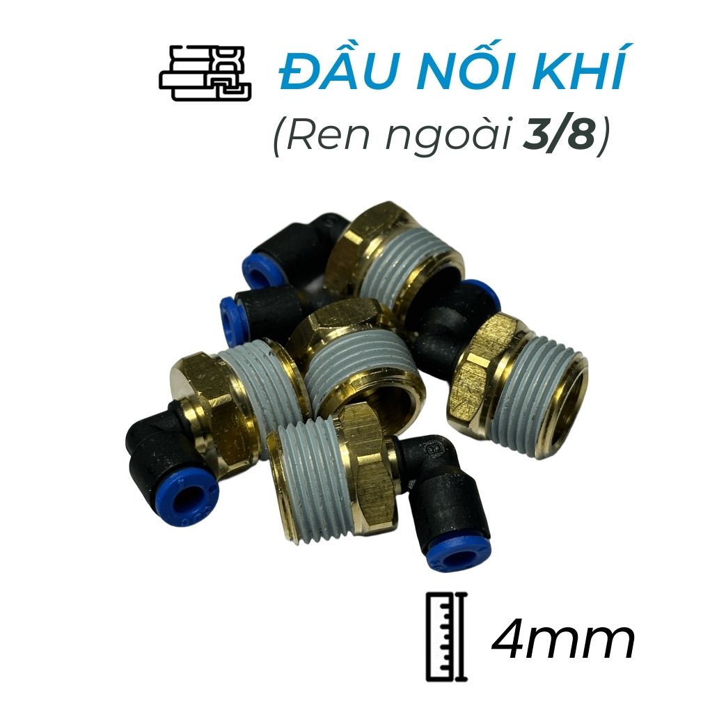 Đầu Nối Nhanh Cong Phi 4 Ren 3/8 CDC MPL 0403 Rẻ 2025