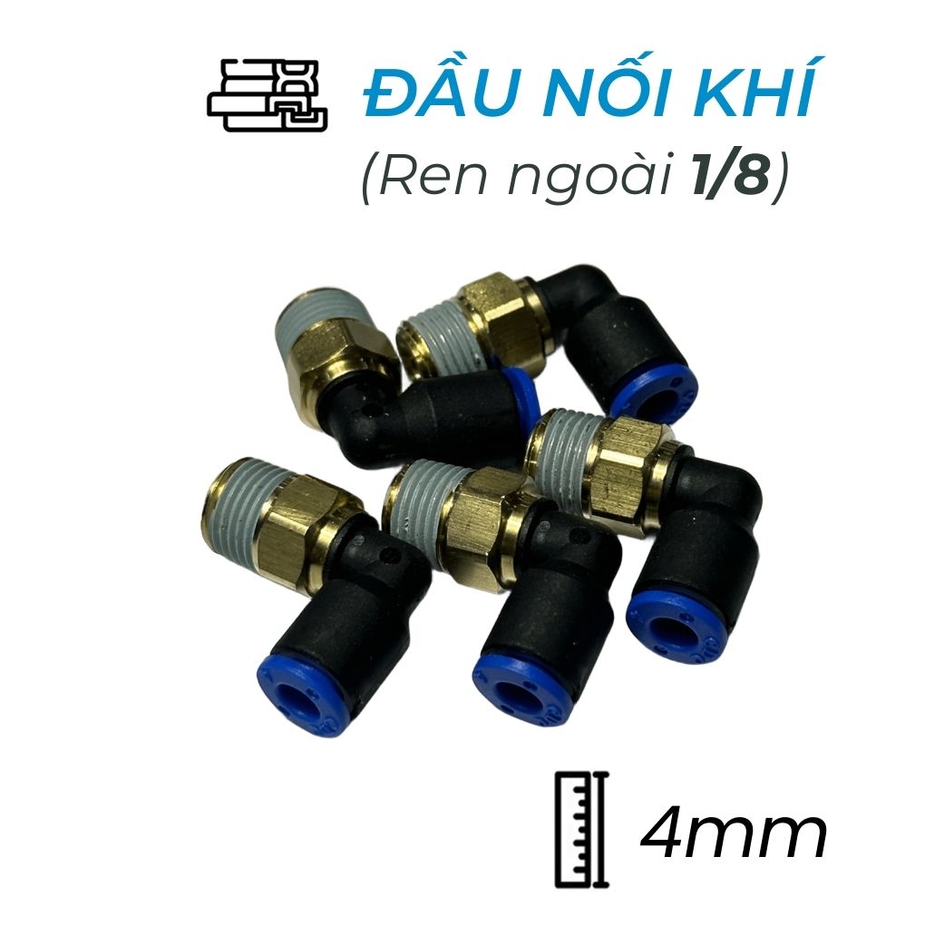 Đầu Nối Nhanh Cong Phi 4 Ren 1/8 CDC MPL 0401 Bền Nhất