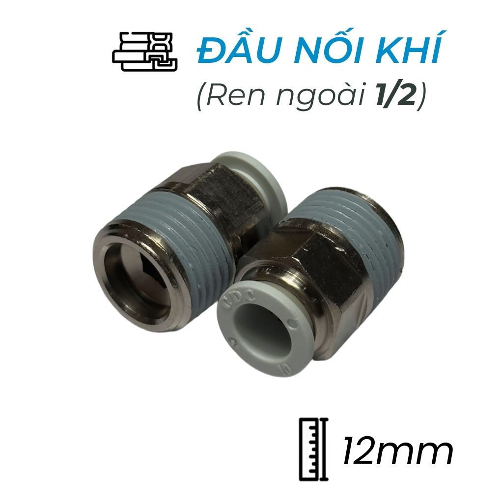 Đầu Nối Nhanh Phi 12 Ren 1/2 CDC MPC 1204N-W Rẻ Nhất