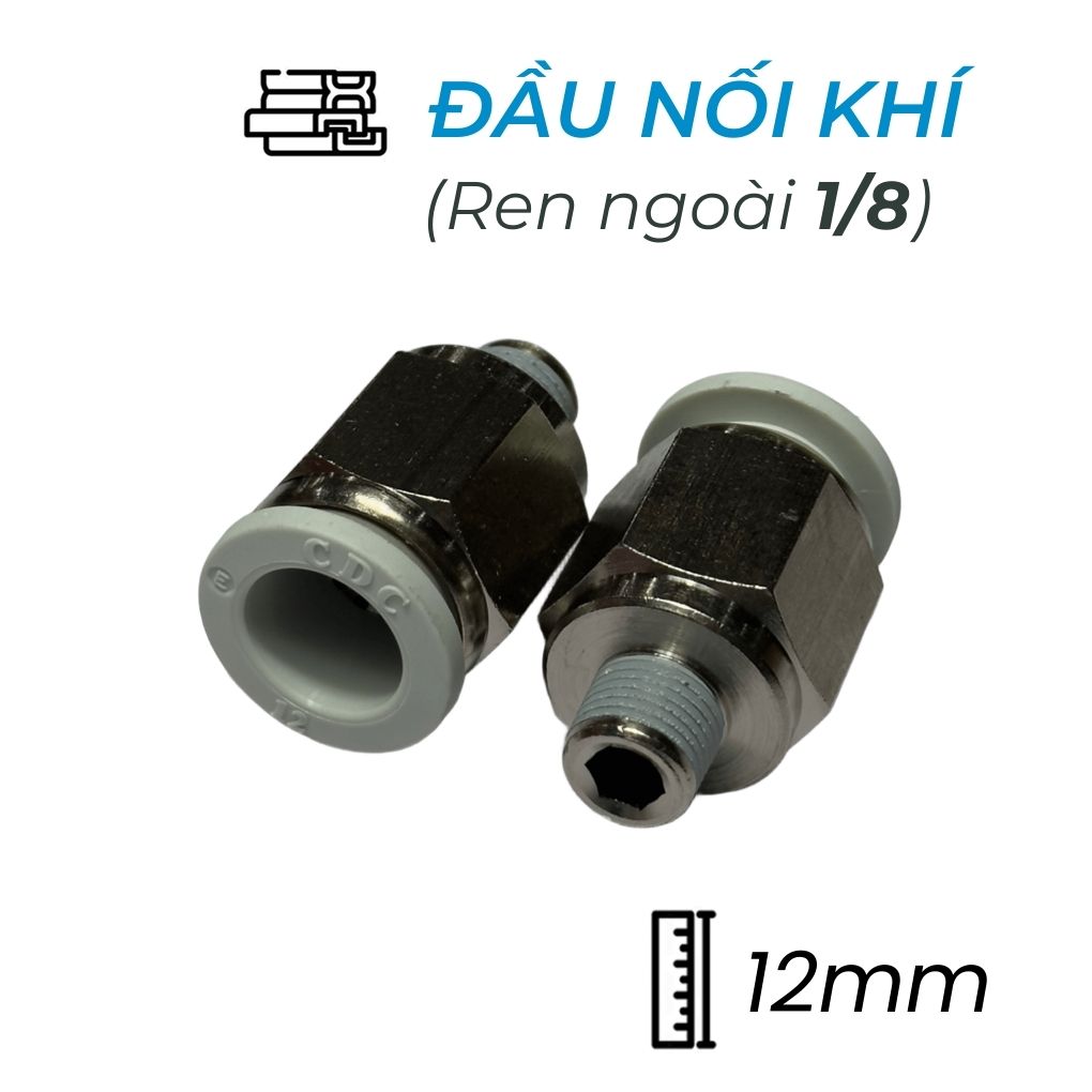 Đầu Nối Nhanh Phi 12 Ren 1/8 CDC MPC 1201N-W Bền 2025