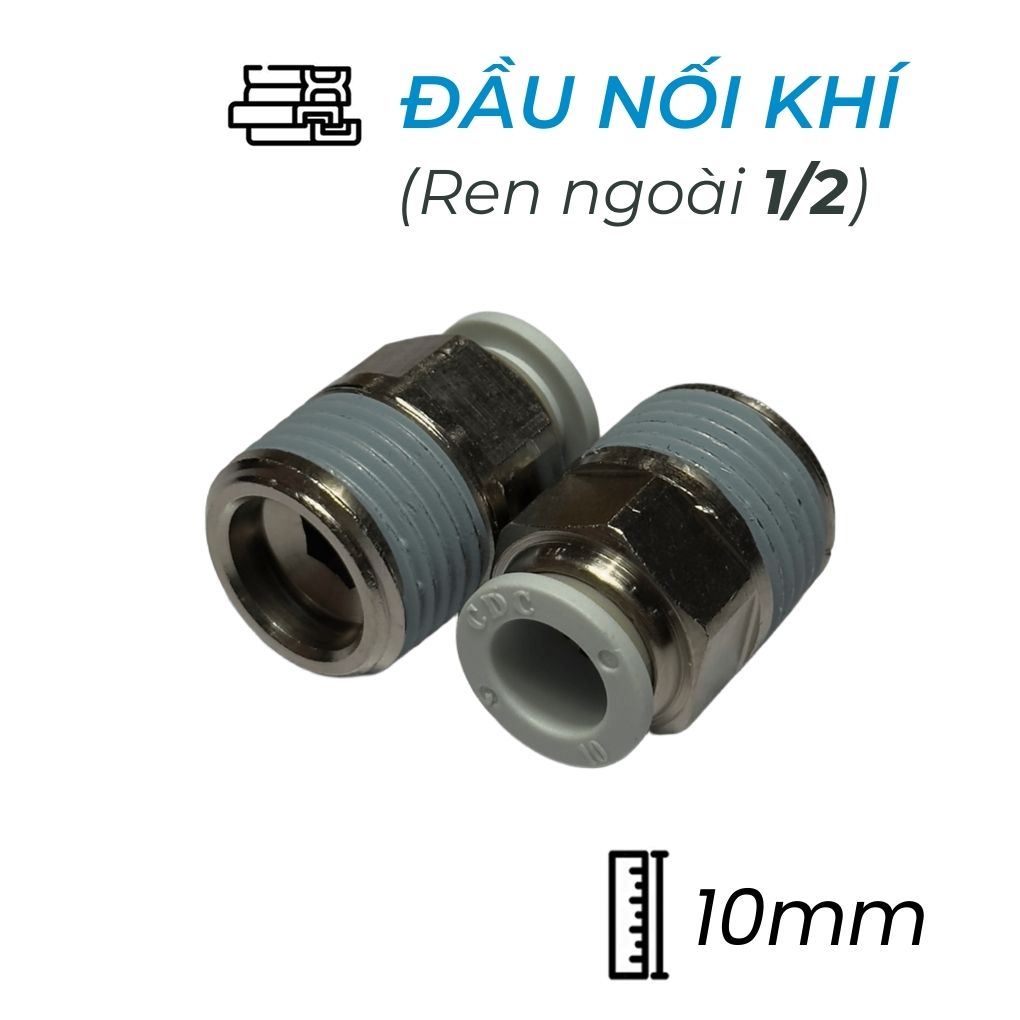 Đầu Nối Nhanh Phi 10 Ren 1/2 CDC MPC 1004N-W Giá Rẻ