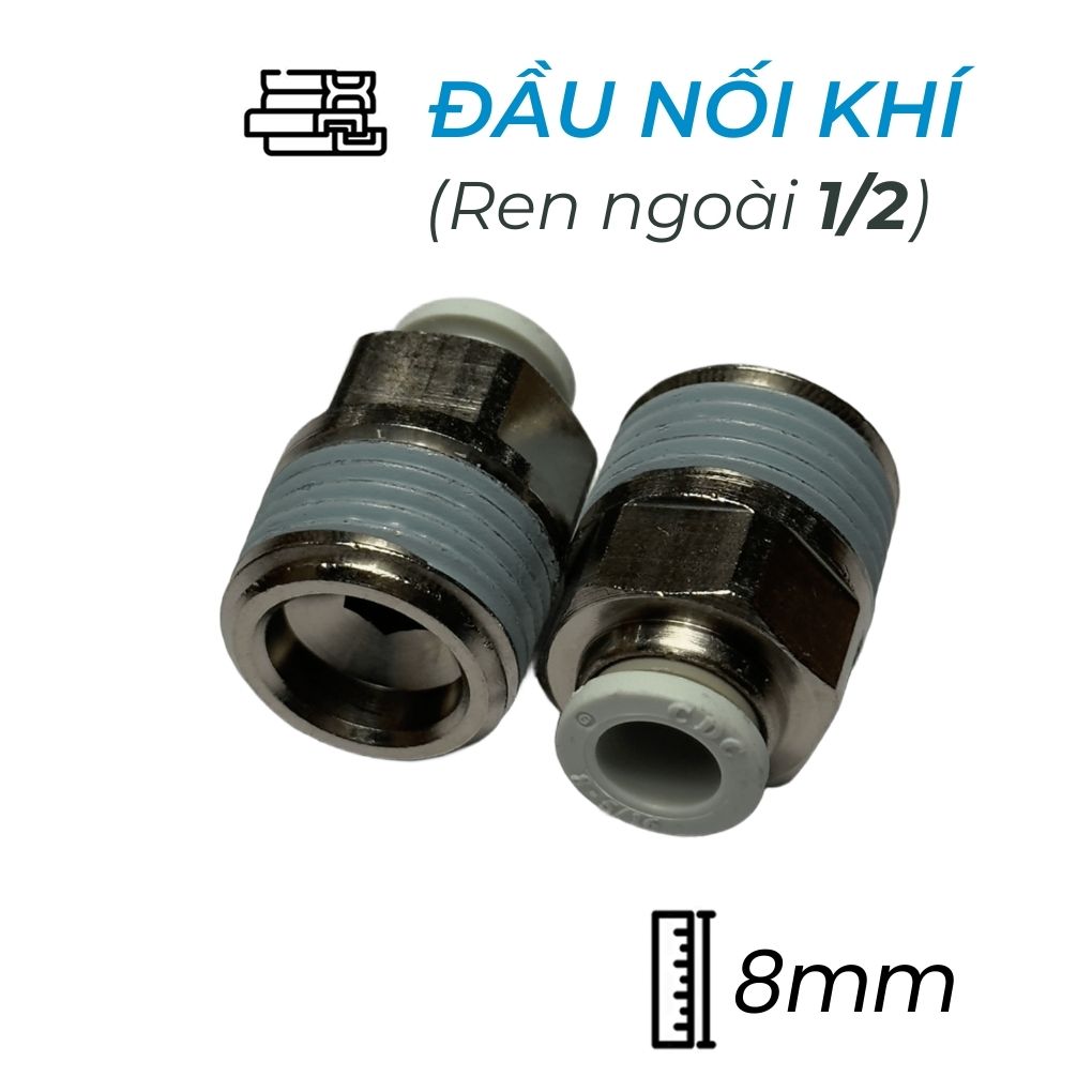Đầu Nối Nhanh Phi 8 Ren 1/2 CDC MPC 0804N-W Giá Rẻ