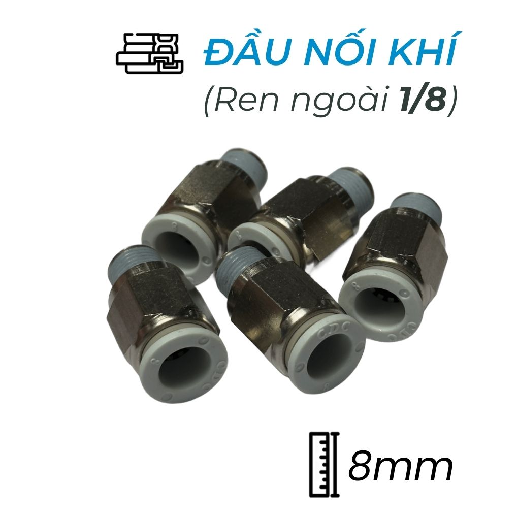 Đầu Nối Nhanh Phi 8 Ren 1/8 CDC MPC 0801N-W Giá Tốt