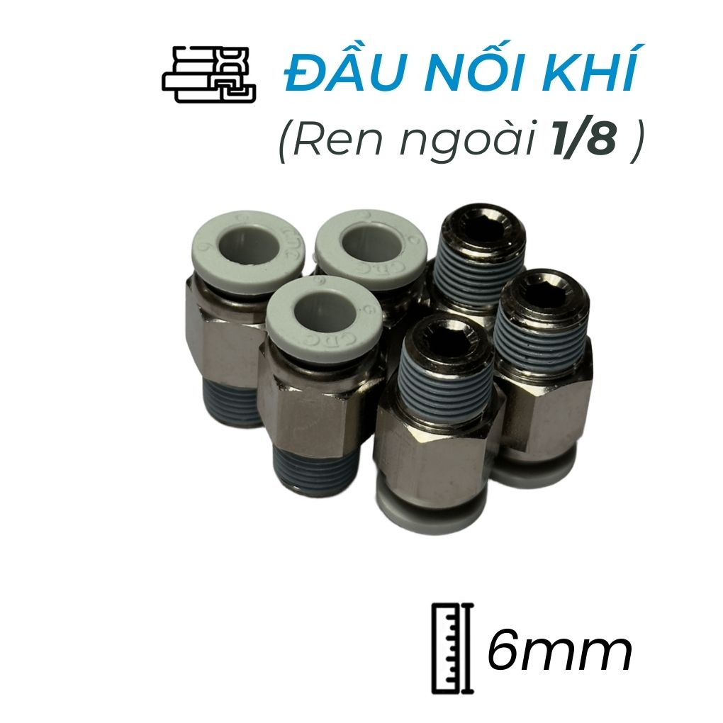 Đầu Nối Nhanh Phi 6 Ren 1/8 CDC MPC 0601N-W Rẻ 2025