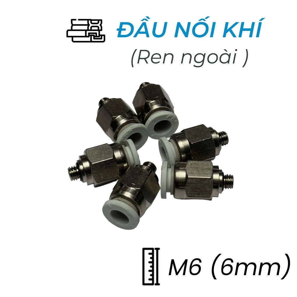 Đầu Nối Nhanh Phi 6 Ren M6 CDC MPC 06M6N-W Bền 2025