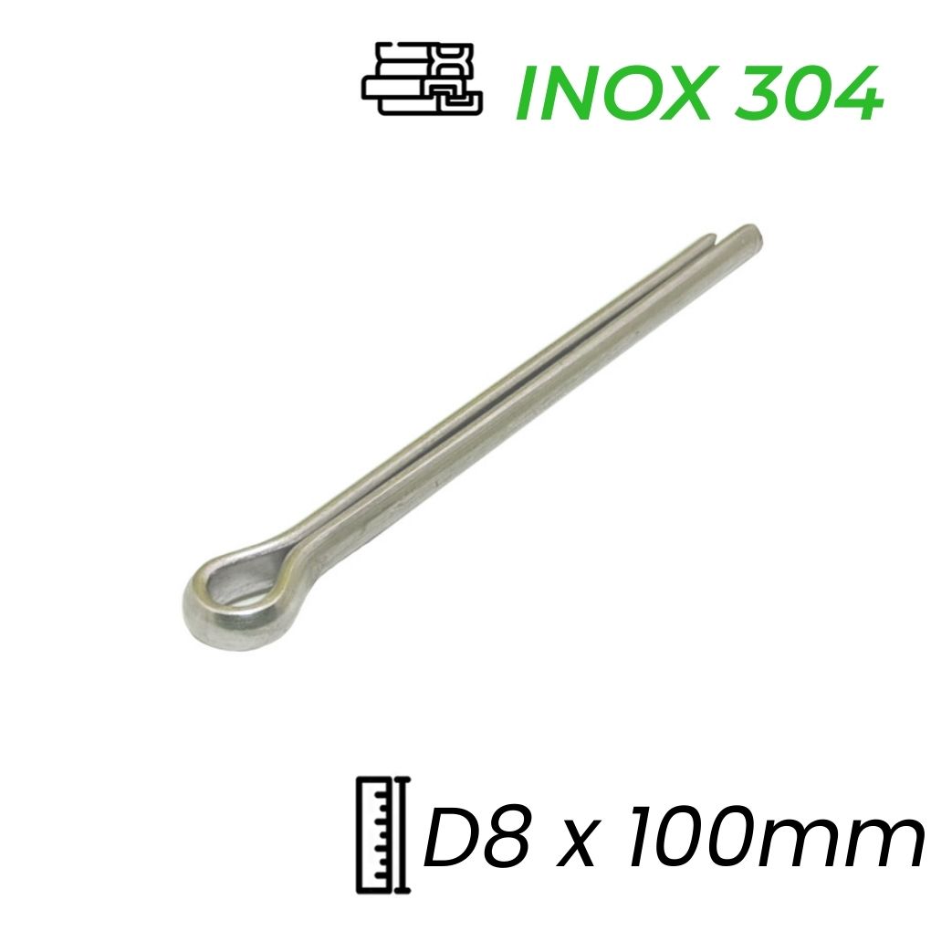 Chốt Chẻ Inox 304 (Chốt Bi) GB91 D8x100mm