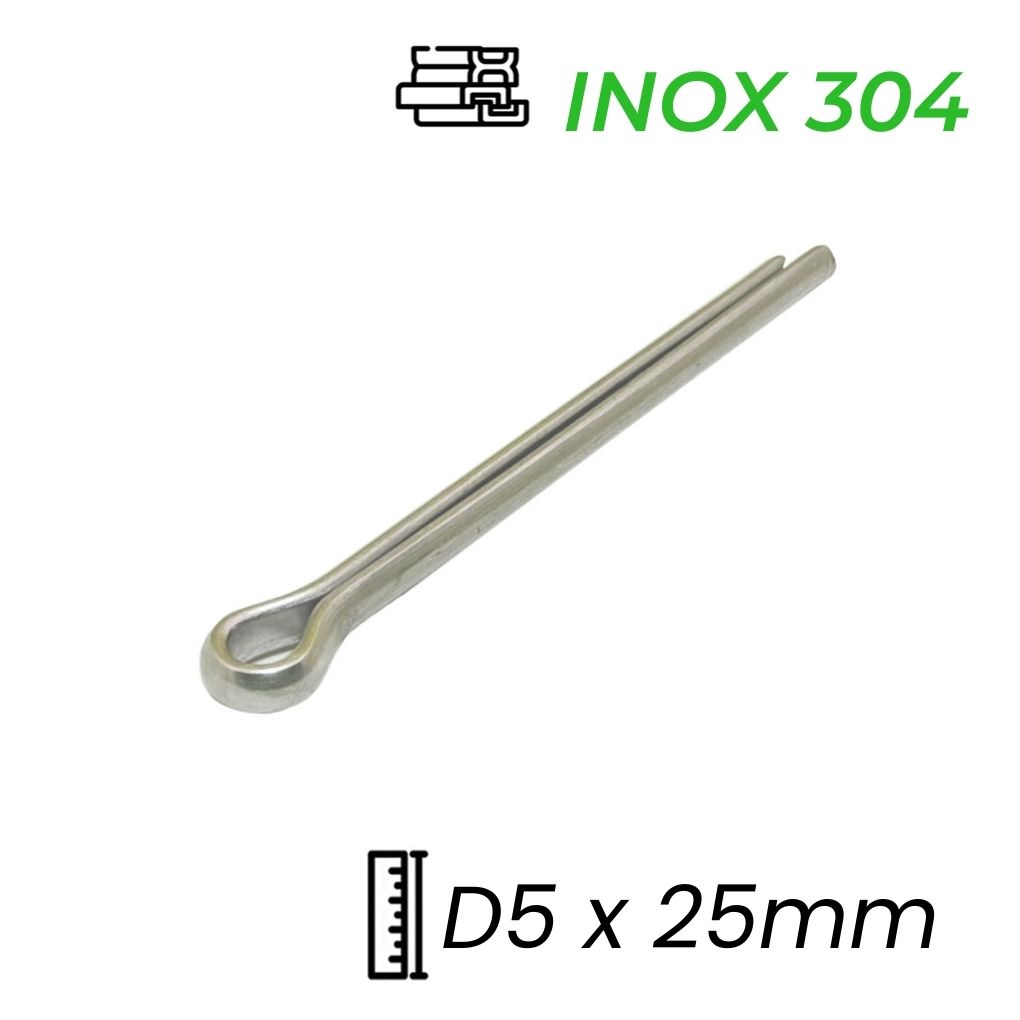 Chốt Chẻ Inox 304 (Chốt Bi) GB91 D5x25mm
