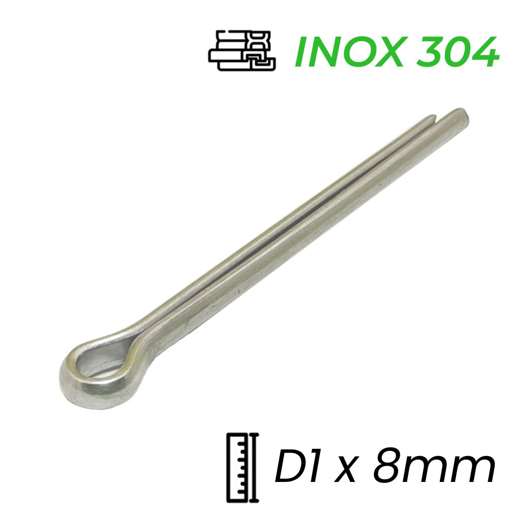 Chốt Chẻ Inox 304 (Chốt Bi) GB91 D1x8mm