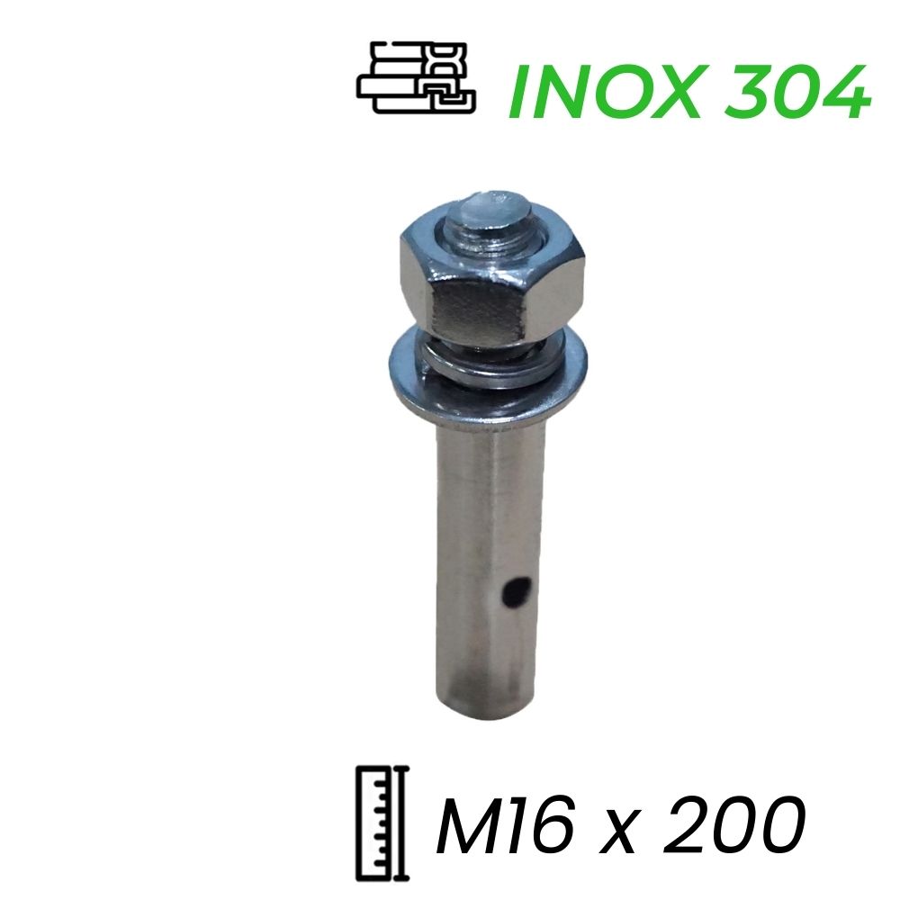 Tắc Kê Nở Inox 304 M16x200