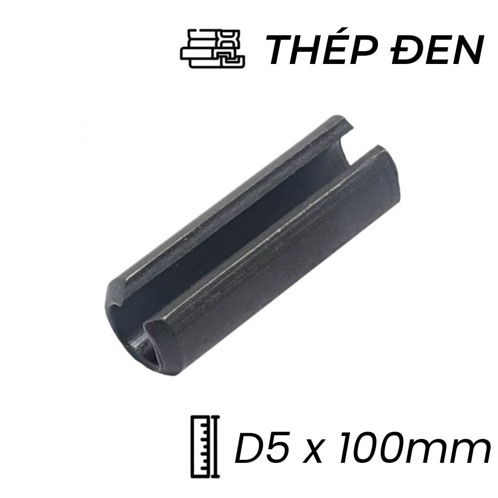 Chốt Ống DIN1481 Thép 65Mn Đen D5x100mm (5Cái/Bịch)