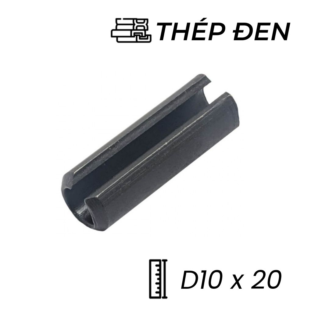 Chốt Ống DIN1481 Thép 65Mn Đen D10x20mm