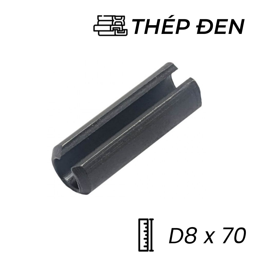 Chốt Ống DIN1481 Thép 65Mn Đen D8x70mm