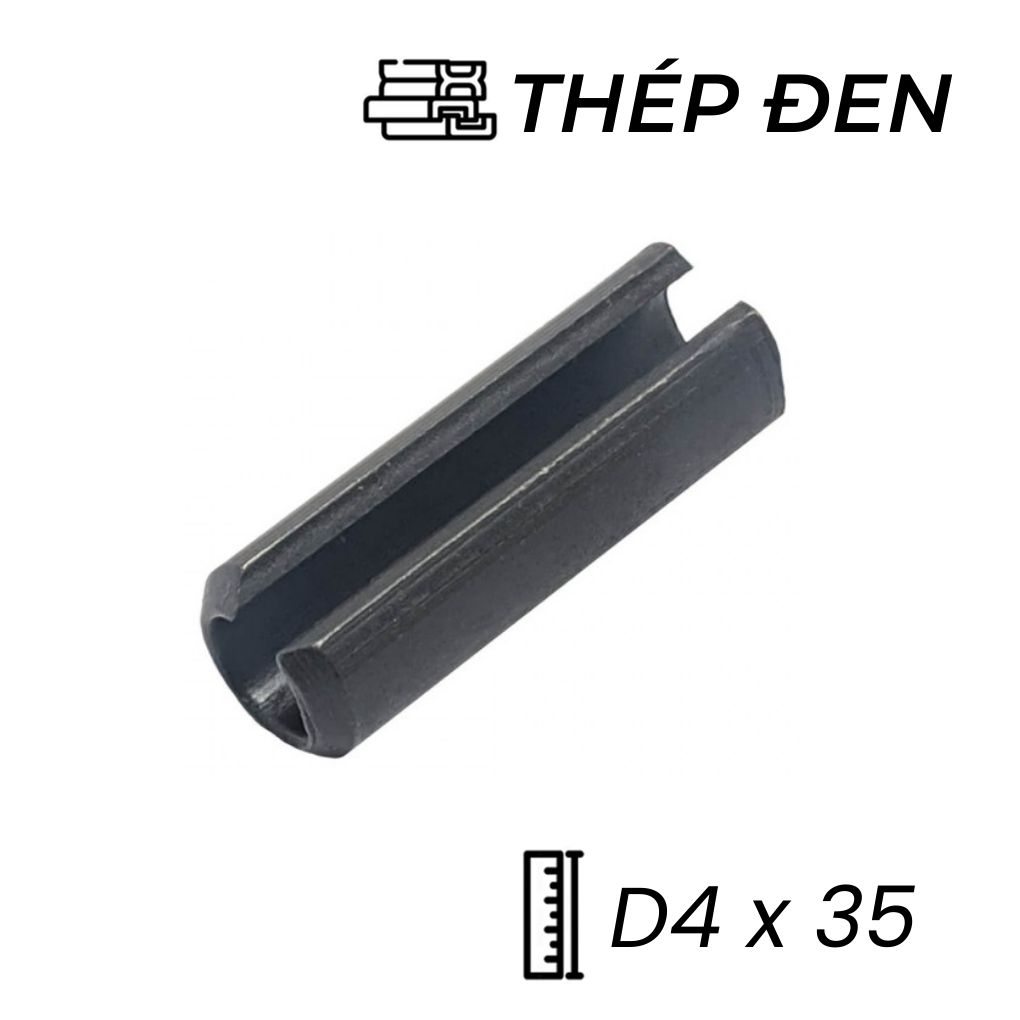 Chốt Ống DIN1481 Thép 65Mn Đen D4x35mm