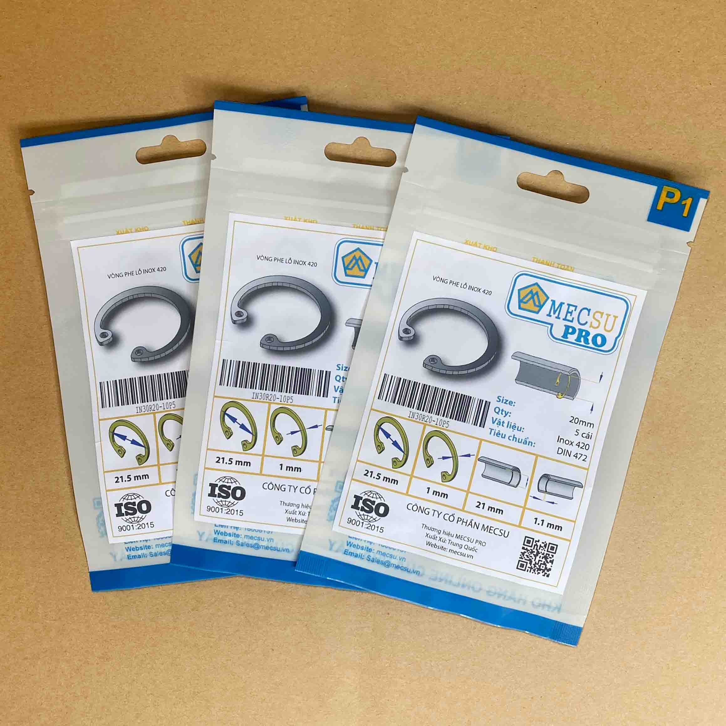 Alternative view of Phe Gài Lỗ Inox 420 DIN472 D20x1.0 (5Cái/Bịch)