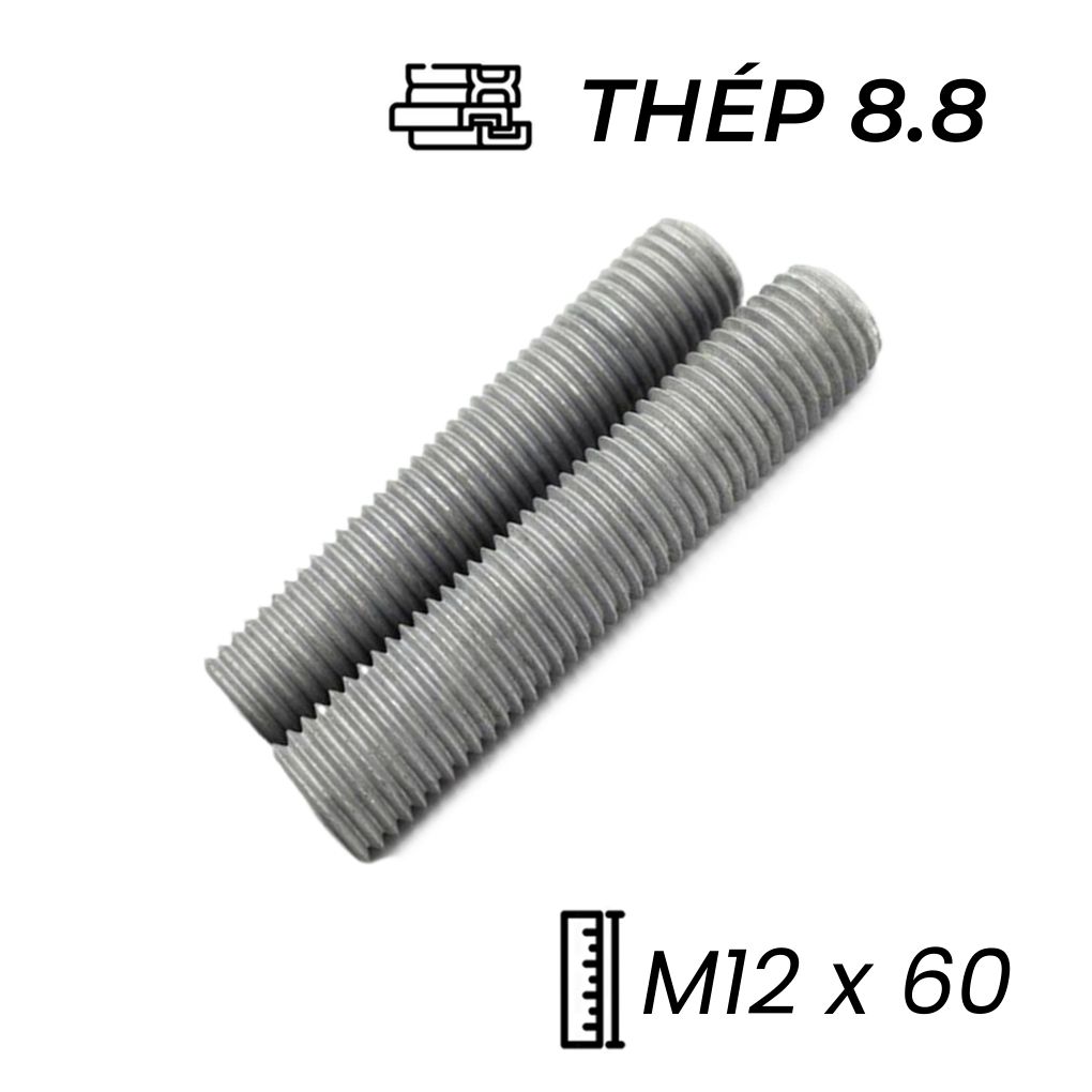 Guzong Thép Nhúng Nóng Kẽm 8.8 M12x60