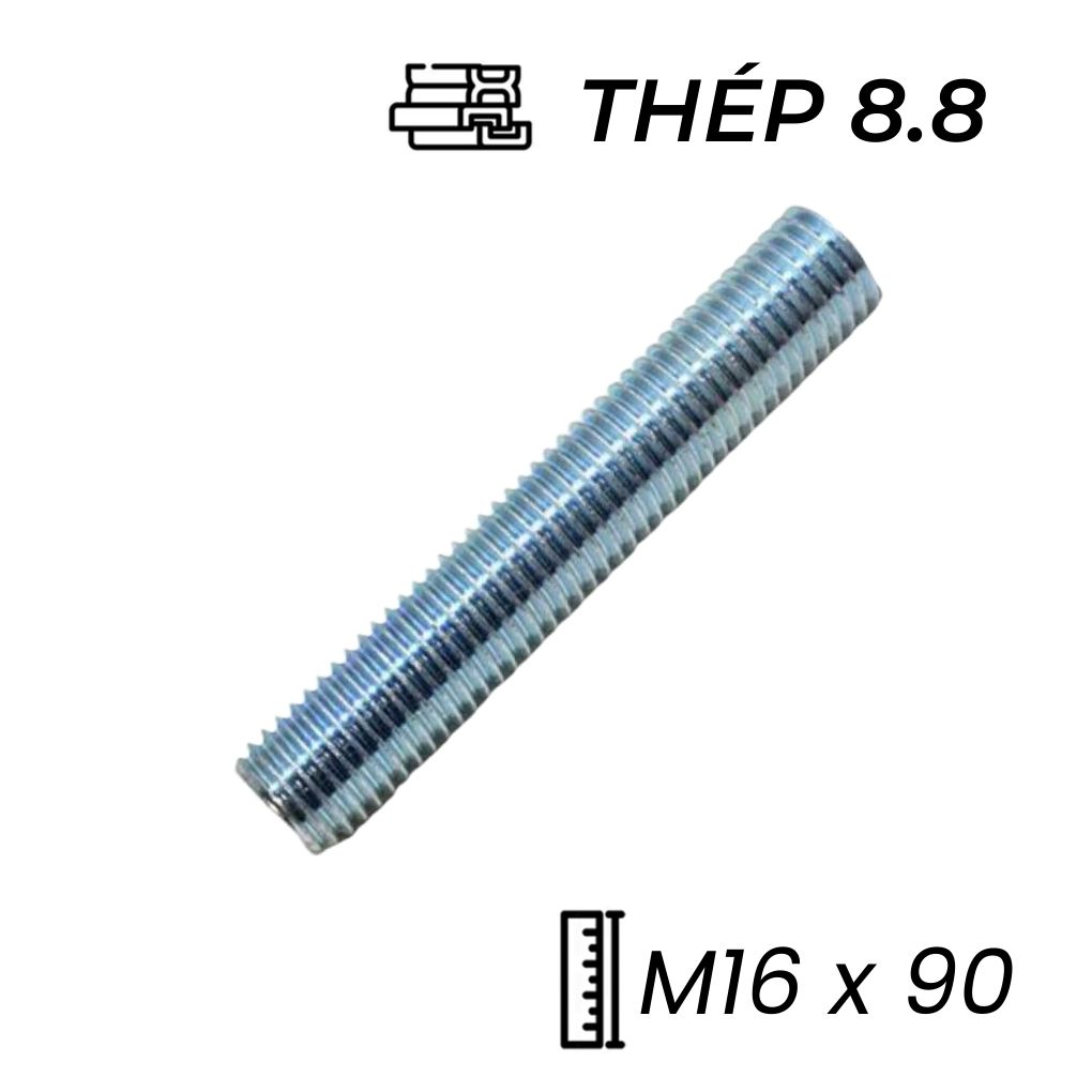 Guzong Thép Mạ Kẽm 8.8 M16x90
