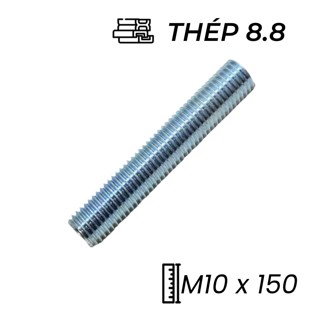 Guzong Thép Mạ Kẽm 8.8 M10x150