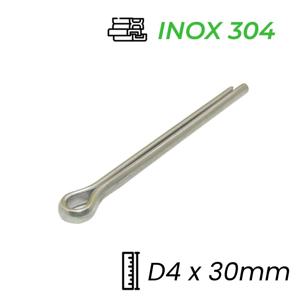 Chốt Chẻ Inox 304 (Chốt Bi) GB91 D4x30mm