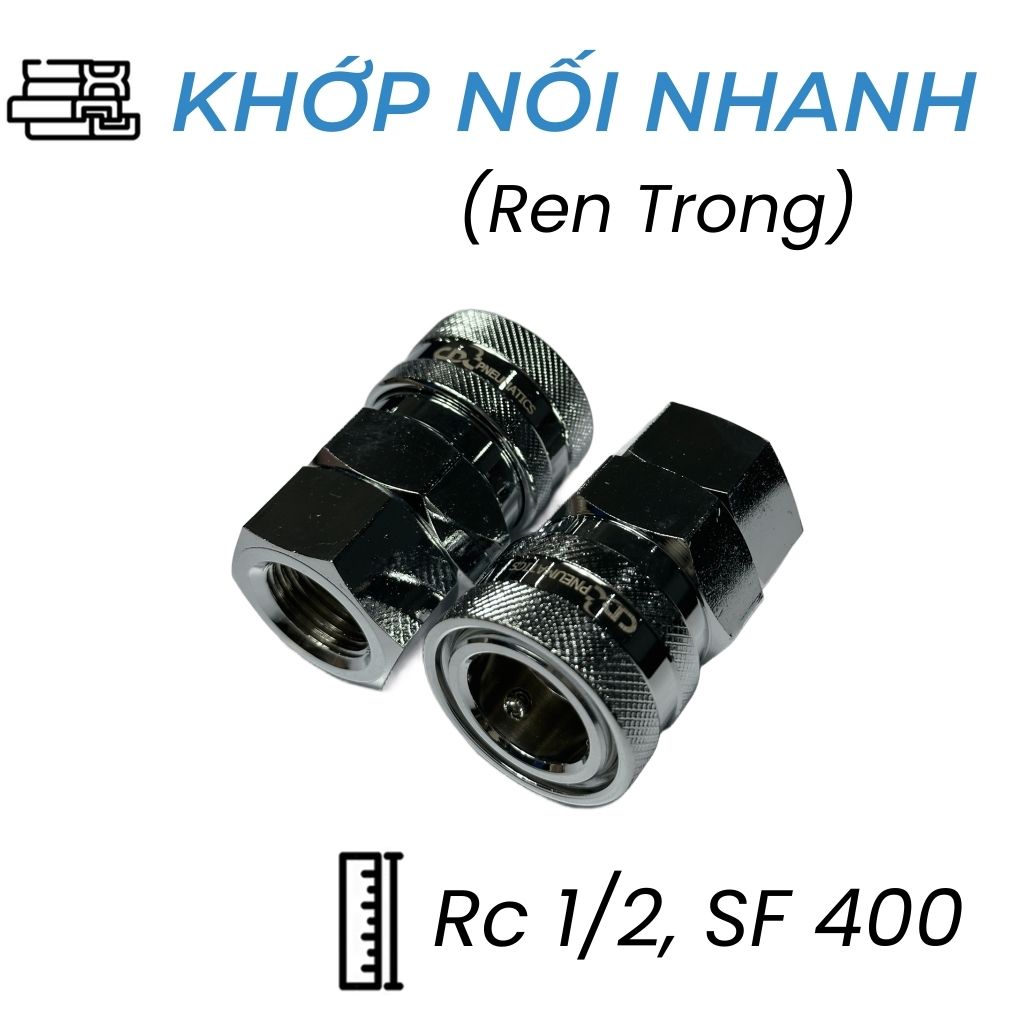Khớp Nối Khí Nén Bi Cái Ren Rc1/2 CDC SF 400 Rẻ Nhất