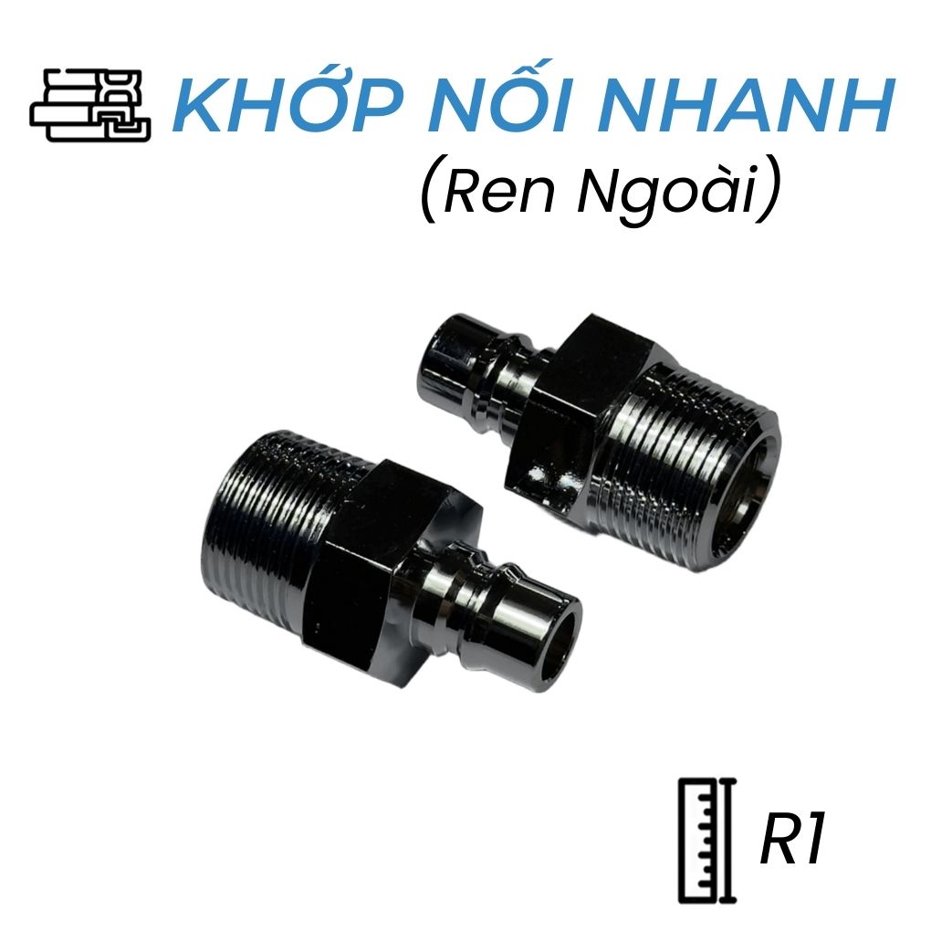 Khớp Nối Nhanh Khí Nén Đực R1 CDC PM 800 Bền Nhất