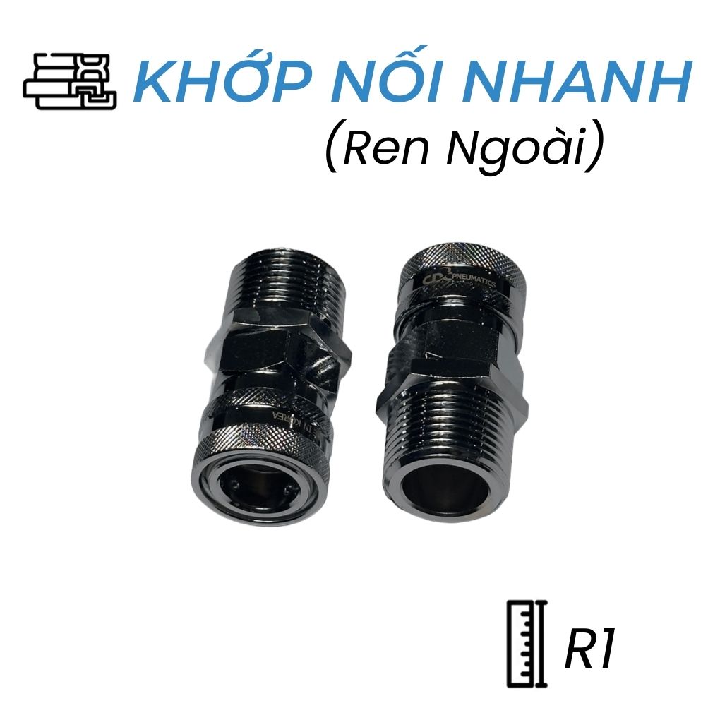 Khớp Nối Khí Nén Bi Cái Ren R1 CDC SM 800 Rẻ Nhất