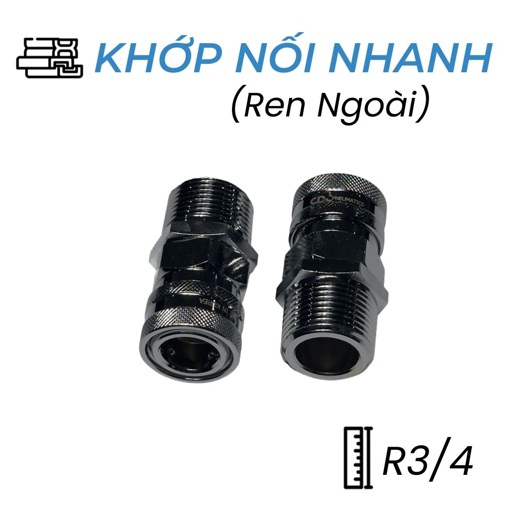 Khớp Nối Khí Nén Bi Cái Ren R3/4 CDC SM 600 Bền 2025