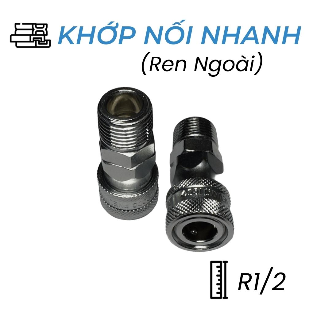 Khớp Nối Khí Nén Bi Cái Ren R1/2 CDC SM 40 Rẻ Nhất