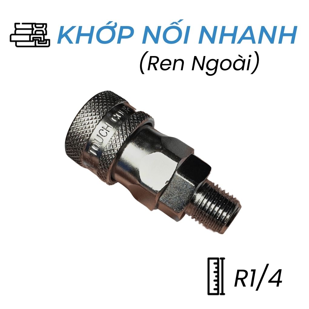 Khớp Nối Khí Nén Bi Cái Ren R1/4 CDC SM 20 Giá Tốt