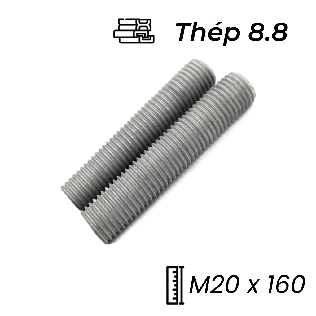 Guzong Thép Nhúng Nóng Kẽm 8.8 M20x160