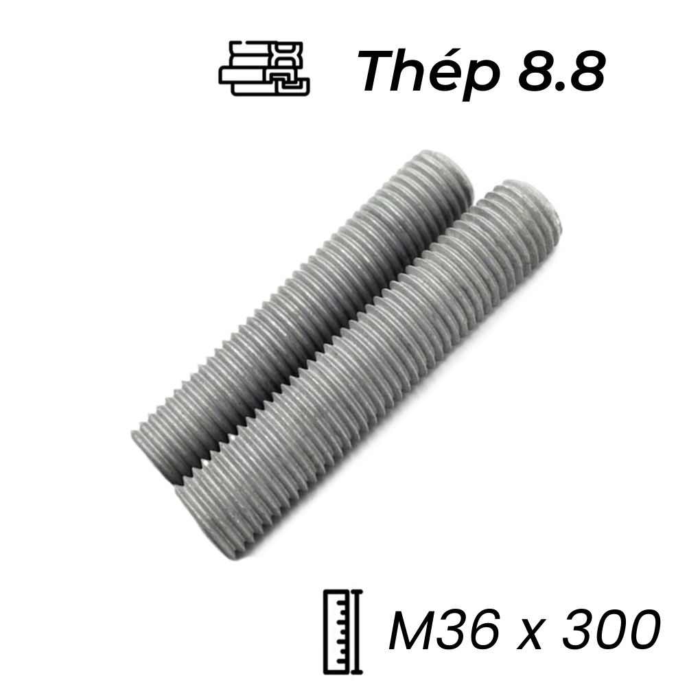Guzong Thép Nhúng Nóng Kẽm 8.8 M36x300