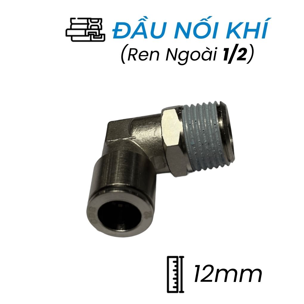 Đầu Nối Nhanh Đồng Cong Phi 12 Ren 1/2 CDC BPL 12R04 Rẻ Nhất