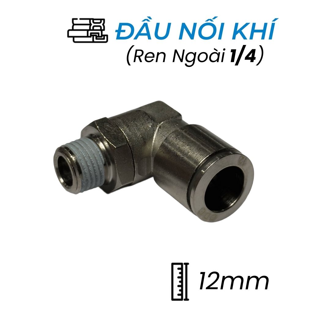 Đầu Nối Nhanh Đồng Cong Phi 12 Ren 1/4 CDC BPL 12R02 Bền