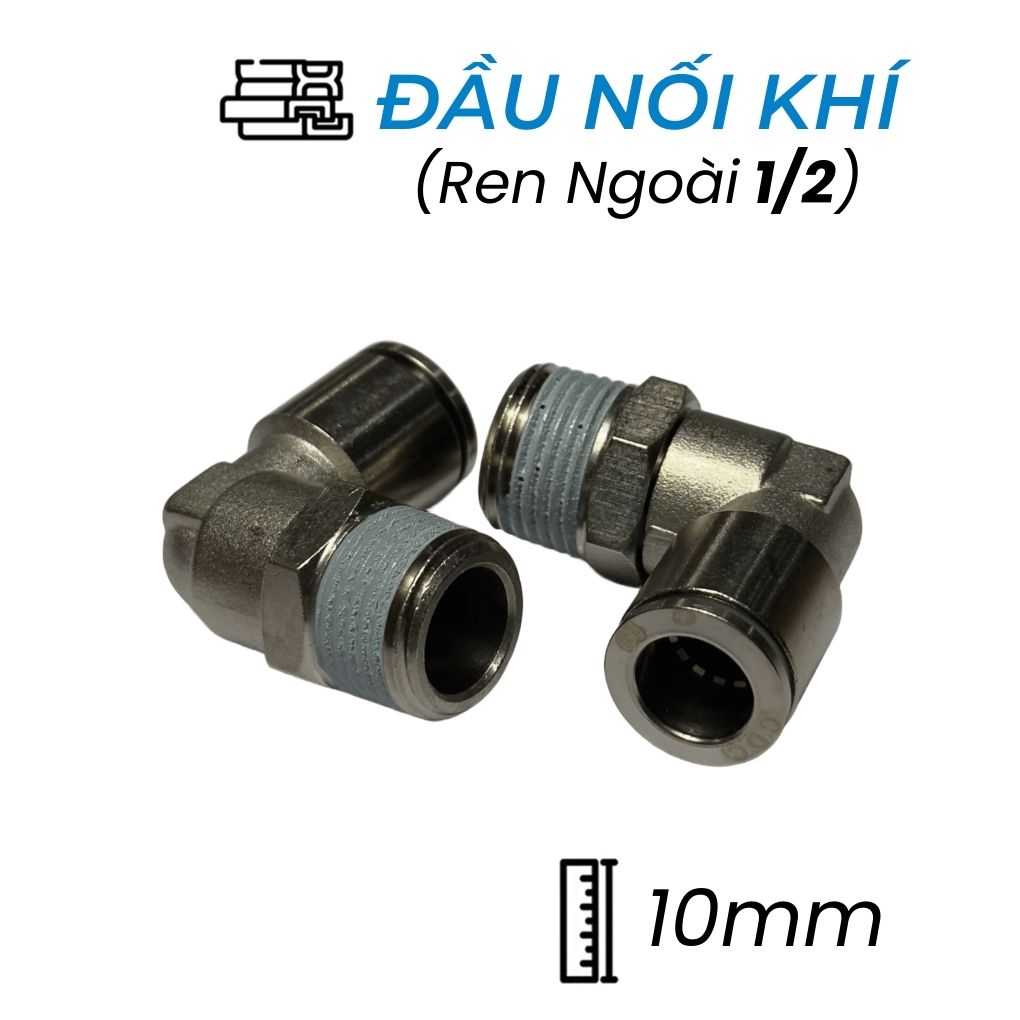 Đầu Nối Nhanh Đồng Cong Phi 10 Ren 1/2 CDC BPL 10R04 Bền