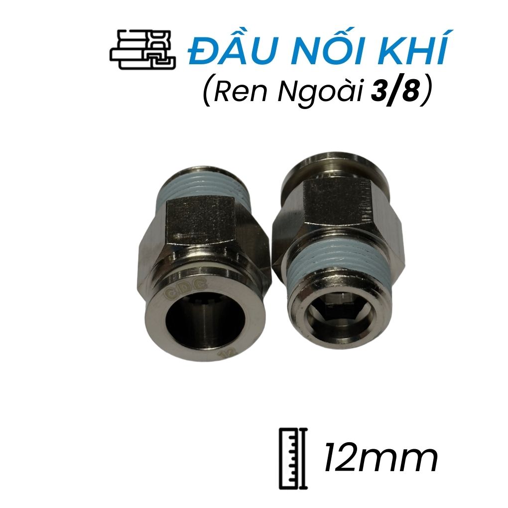 Đầu Nối Nhanh Đồng Phi 12 Ren 3/8 CDC BPC 12R03 Bền 2025