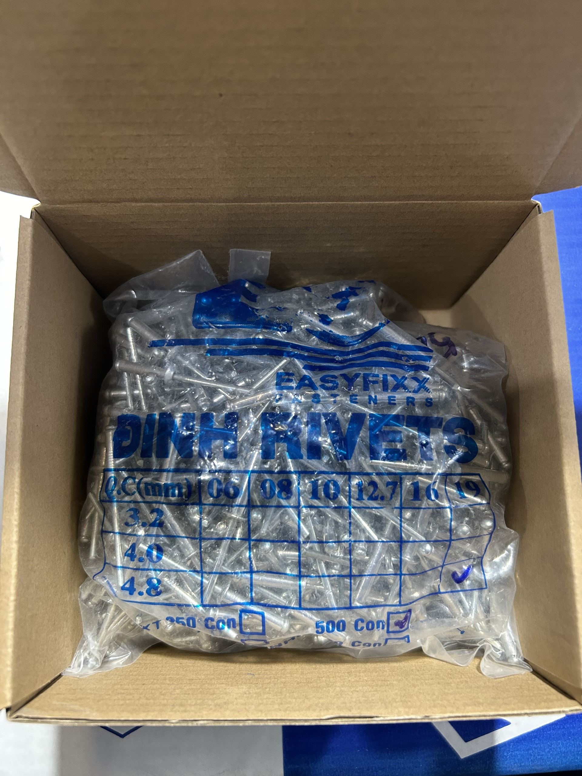 Rivet Nhôm OD4.0x19mm (497-500 Cái) - Ảnh 5