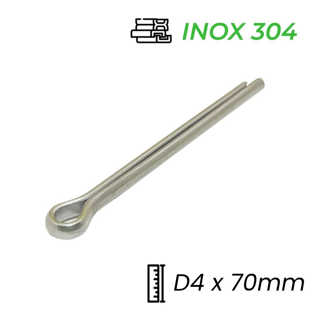 Chốt Chẻ Inox 304 (Chốt Bi) GB91 D4x70mm
