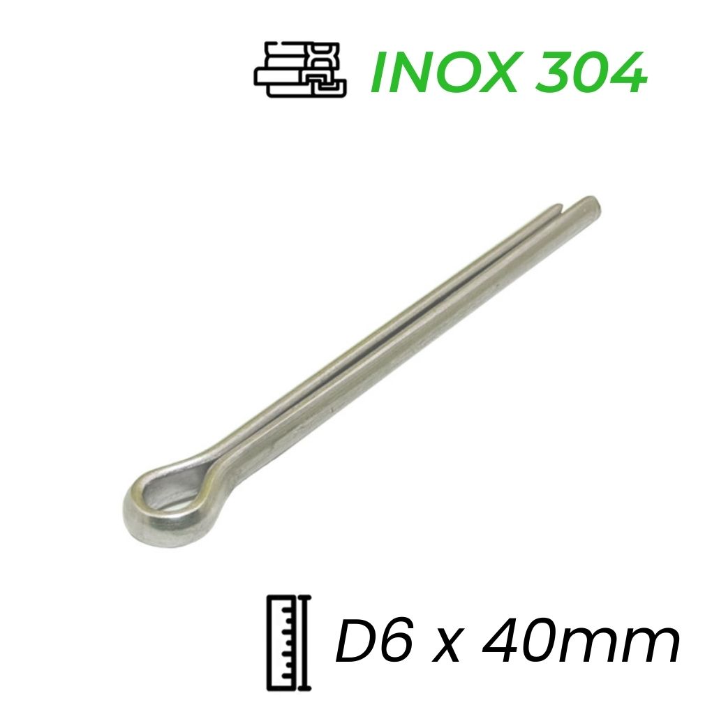 Chốt Chẻ Inox 304 (Chốt Bi) GB91 D6x40mm