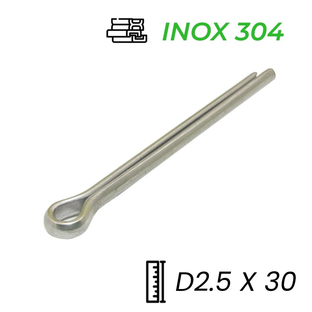 Chốt Chẻ Inox 304 (Chốt Bi) GB91 D2.5x30mm