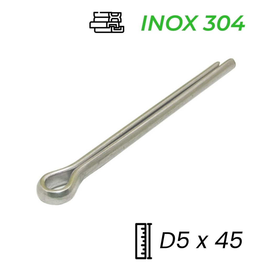 Chốt Chẻ Inox 304 (Chốt Bi) GB91 D5x45mm - Ảnh 2
