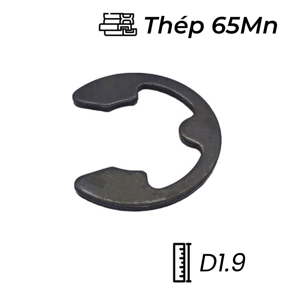 Phe Gài Trục Chữ E Thép DIN6799 D1.9