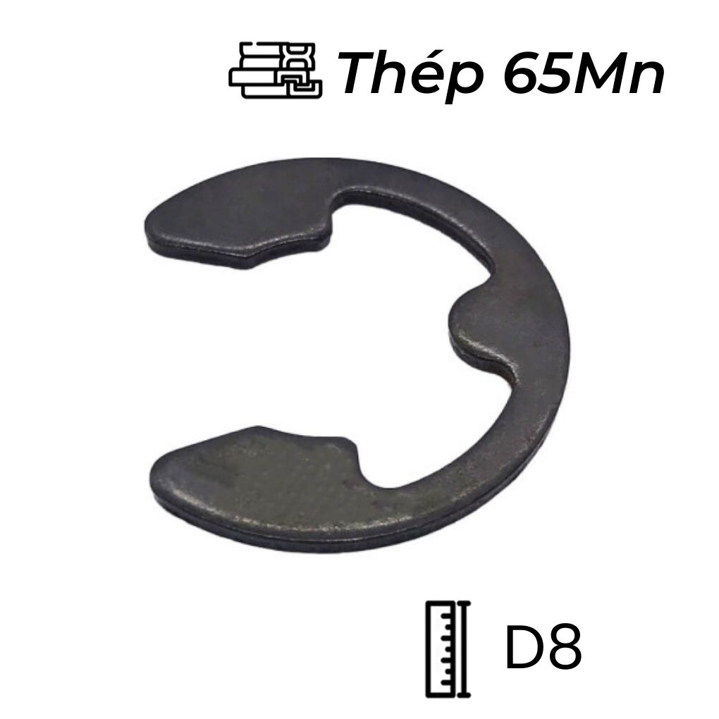 Phe Gài Trục Chữ E Thép DIN6799 D8
